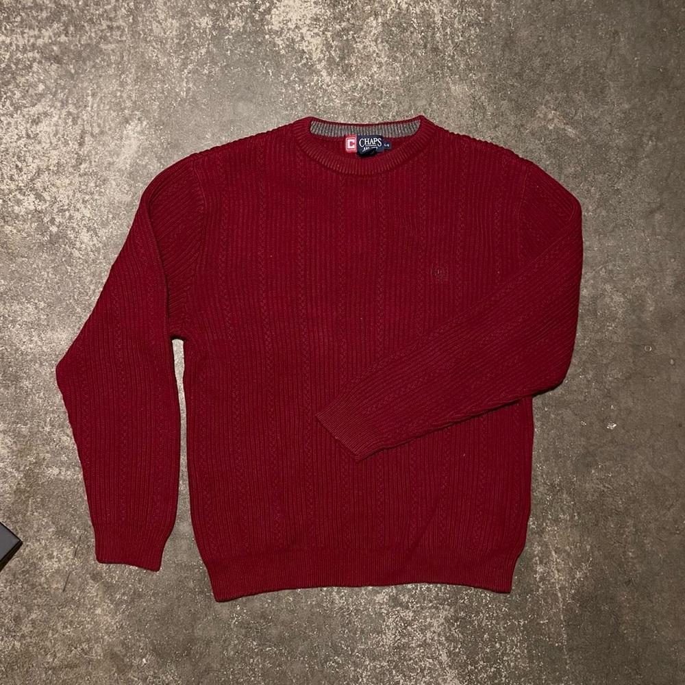 Heavyweight Red Textured Sweater